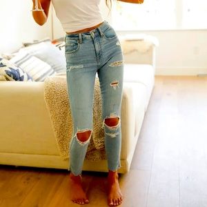 Daze denim moneymaker money maker high waisted distressed skinny jeans 26